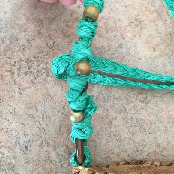 NWT Blue Miami straw handbag - Picture 5 of 15